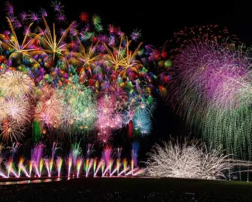 【含住宿】祇園柏崎祭海上煙火表演觀賞1晚2日觀光巴士之旅，包含清津峽和海鮮飯（從新宿站出發/抵達）