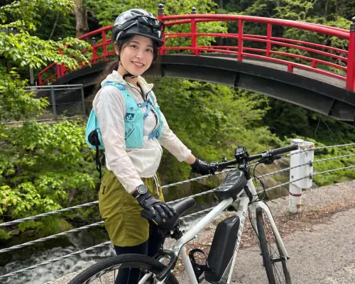 自転車でオフシーズンの野沢温泉に行こう