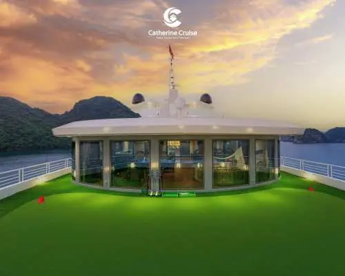 凱瑟琳號遊輪，豪華六星級遊輪 | 2天1晚和3天2晚行程，遊覽下龍灣、驚訝洞和蒂托普島 | 所有客房均設有陽台和浴缸。