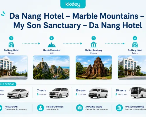 Da Nang Hotel => Mable Moutain => My Son => Da Nang Hotel I Private Charter I Da Nang - Viet Nam