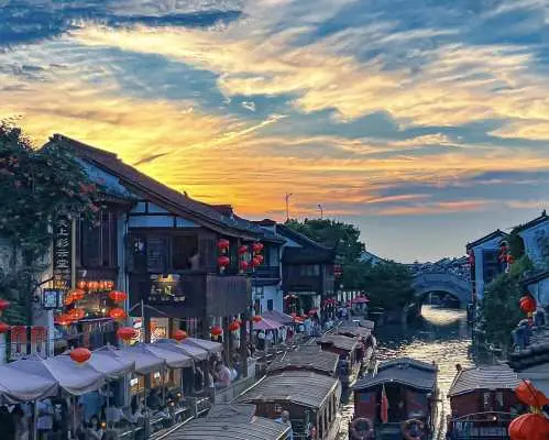 中国苏州 拙政园 寒山寺 枫桥景区 七里山塘/周庄水乡 1日游