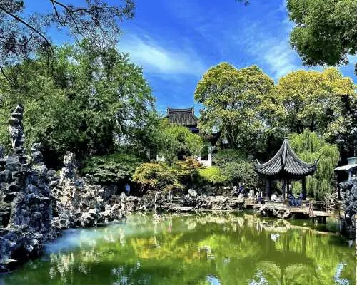 中国苏州 拙政园 寒山寺 枫桥景区 七里山塘/周庄水乡 1日游