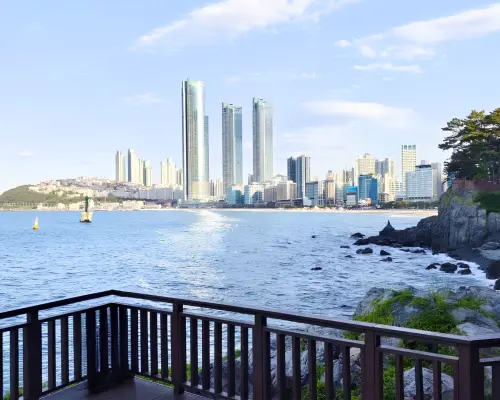 韓國釜山 海東龍宮寺 ● 百層天空展望台 ● 冬柏島 ● 廣安大橋景觀 | 包車半日遊【酒店接送】