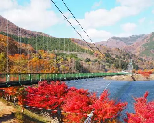日本栃木賞楓一日遊｜Hunter Mountain獵人山紅葉纜車・紅葉谷大吊橋・鹽原溫泉散策體驗｜銀座出發
