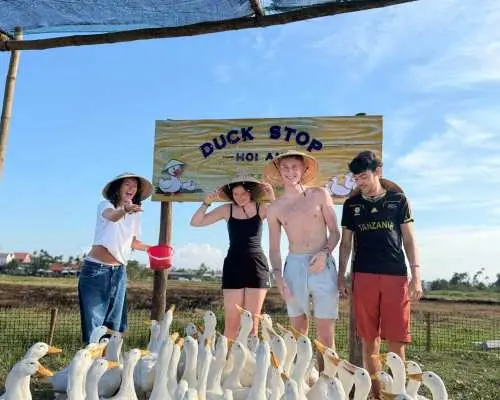Hoi An: Duck Leader Experience & Coconut Basket Boat Ride
