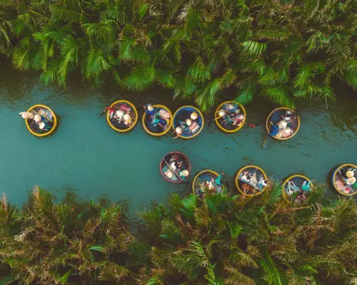 【会安及锦城竹篮船私人一日游】古镇、椰林及灯笼体验（专车接送｜中英文导游）