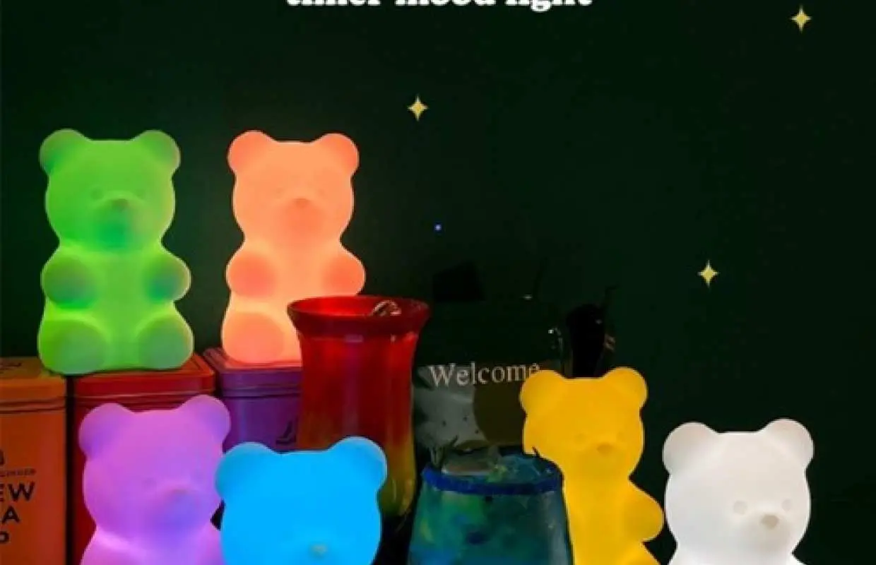 【韓國熱賣】熊仔軟糖 LED 小夜燈 Mini Jelly Gom timer mood light｜香港順豐到付