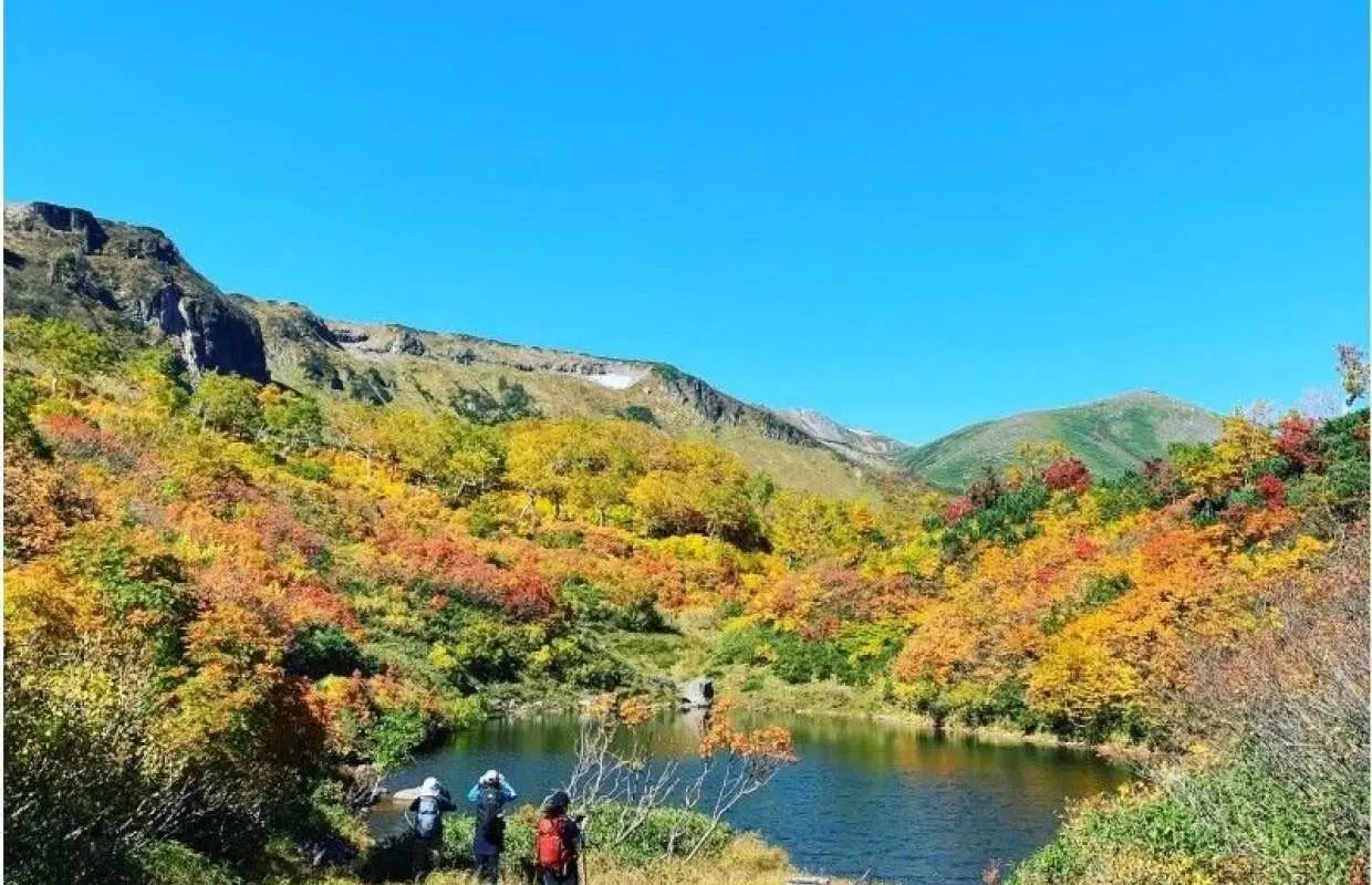 【北海道・層雲峡】プロガイドと行く大雪高原温泉沼めぐり 紅葉トレッキングツアー from 旭川
