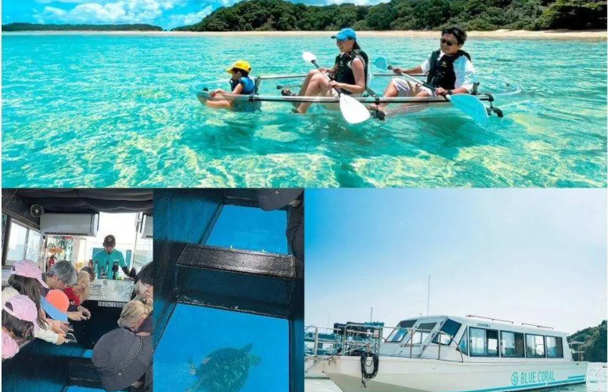 [Ishigaki Island/2 hours] Kabira Bay Grand Tour! Includes clear kayak and glass-bottom boat ride! Free drone photography! Beginners and children welcome / Great for photos!