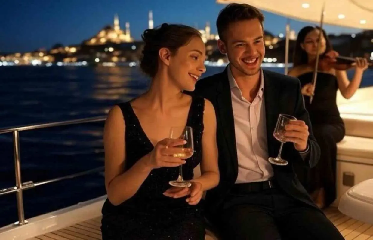 Istanbul Bosphorus Romantic Night Yacht Cruise Experience｜Turkey