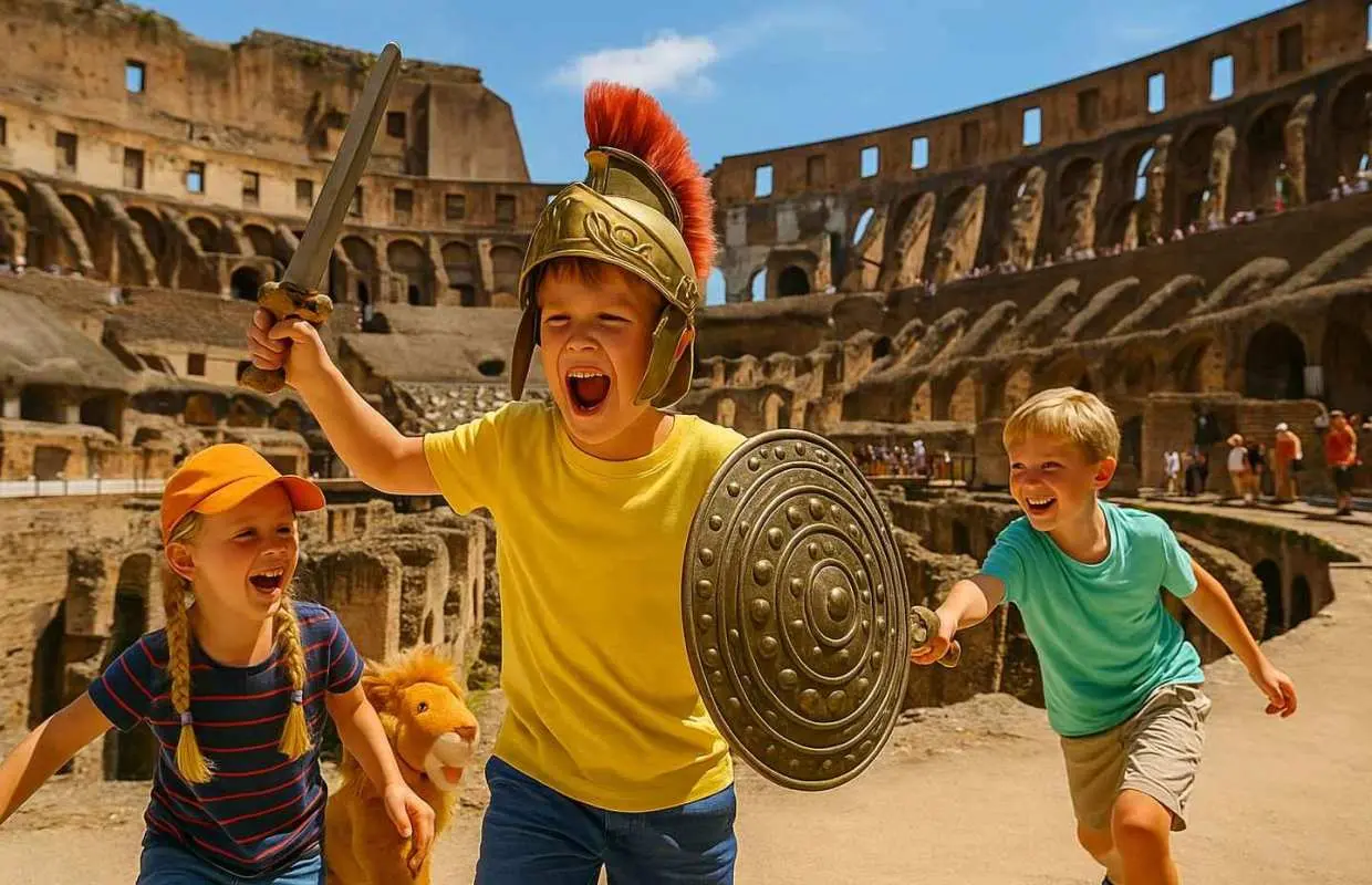 ローマ：子供のためのコロッセオ – 剣闘士とローマの驚異を巡る旅｜イタリア