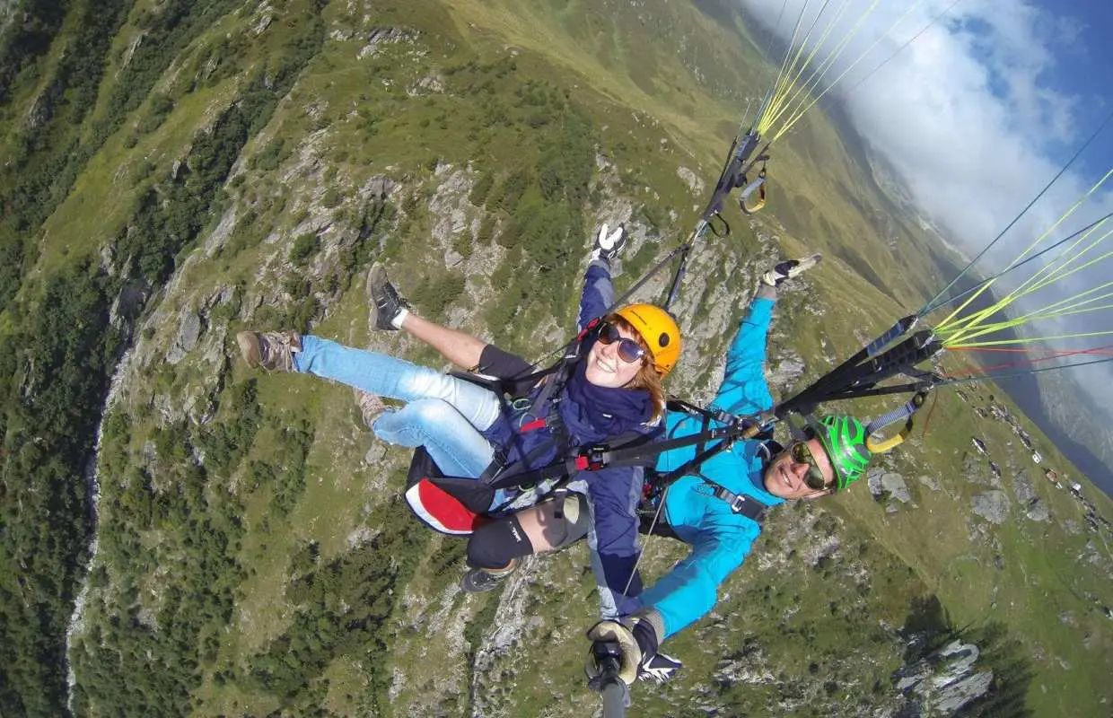 Belalp paragliding tandem in Valais