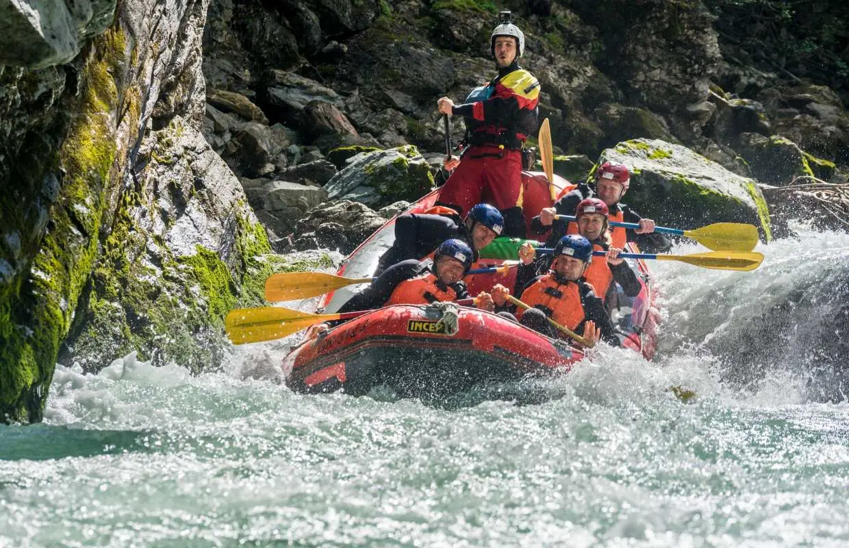 Giarsun Gorge Rafting on the Inn in the Engadin