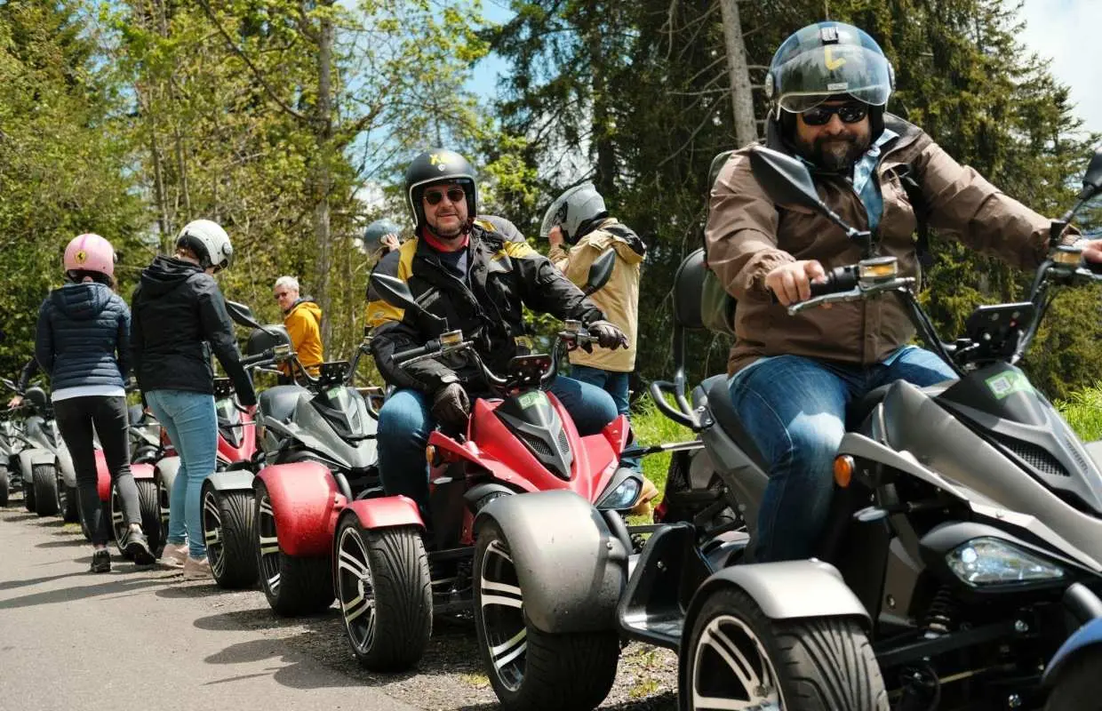 Interlaken electric quad bike tour with mountain views