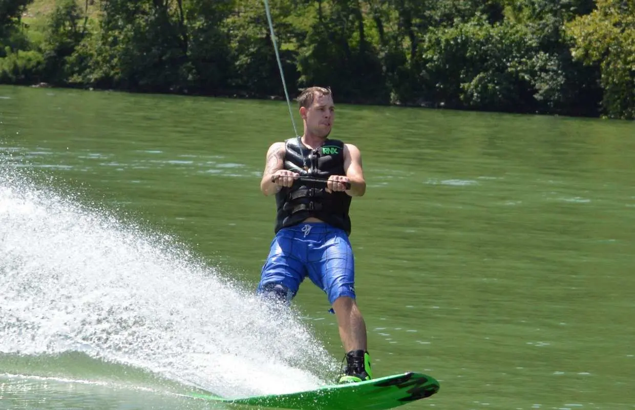 Public wakeboarding on Lake Constance (Bodensee)