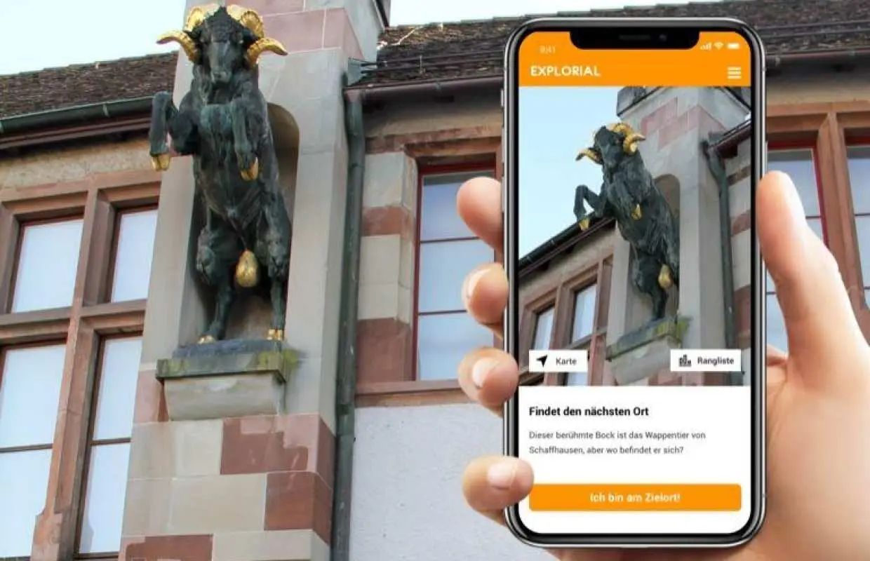 Schaffhausen interactive scavenger hunt with smartphone