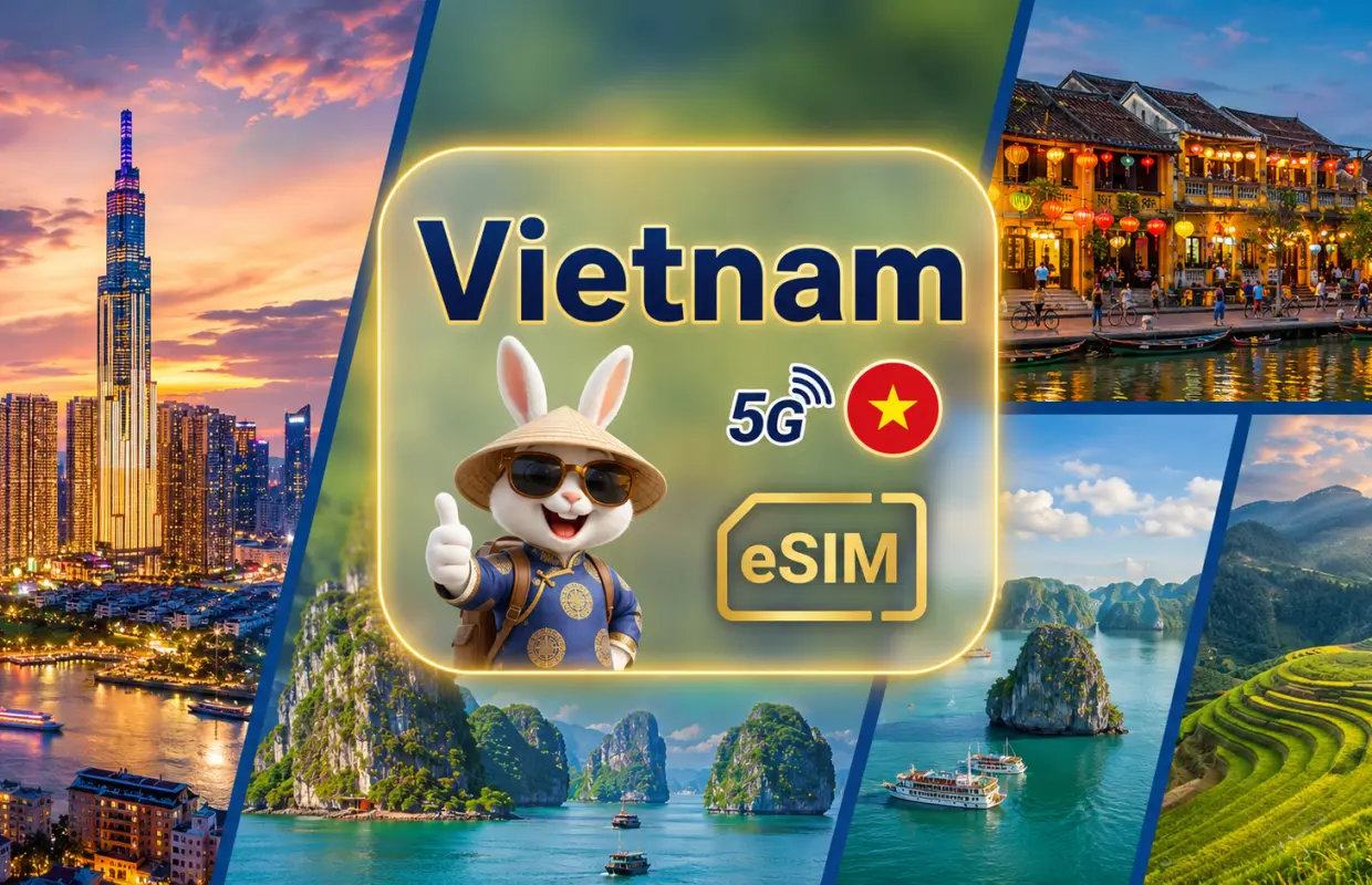 Vietnam eSIM | Vinaphone 4G eSIM | Supports ChatGPT