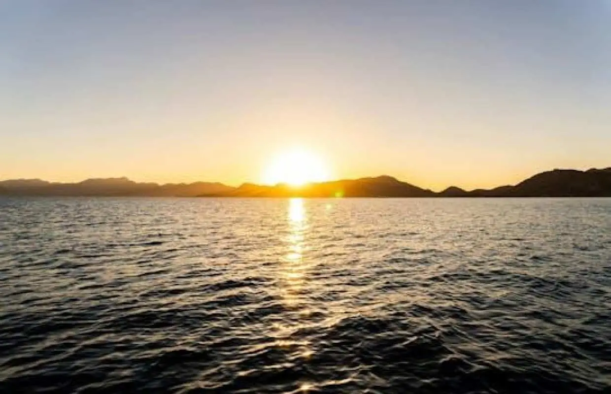 Sunset boat tour along the Mediterranean coast