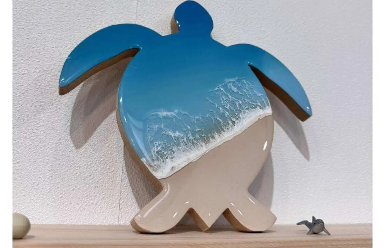 【宮古島/体験】海遊びが中止になったあなた！ウミガメ海レジンアート！当日予約OK!『海レジンアート』宮古の海を作ろう！