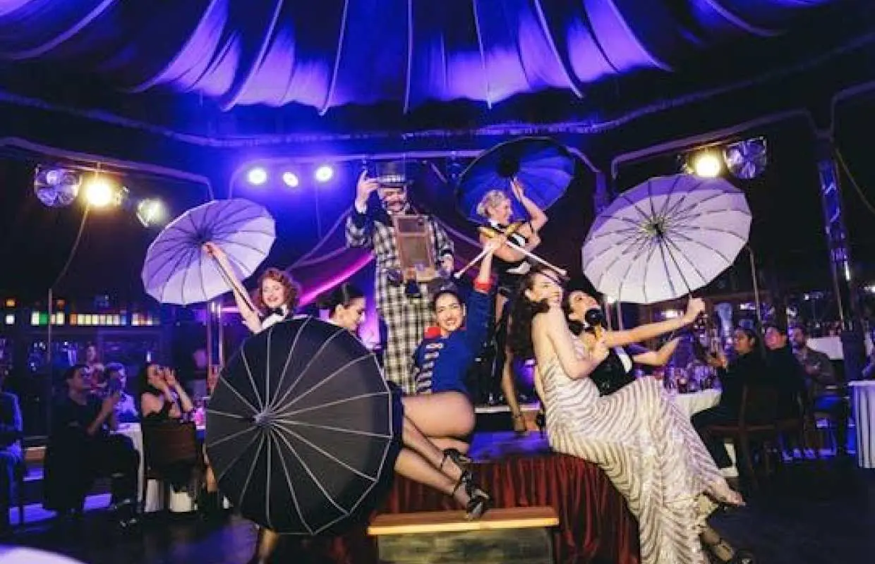 Burlesque dinner show experience