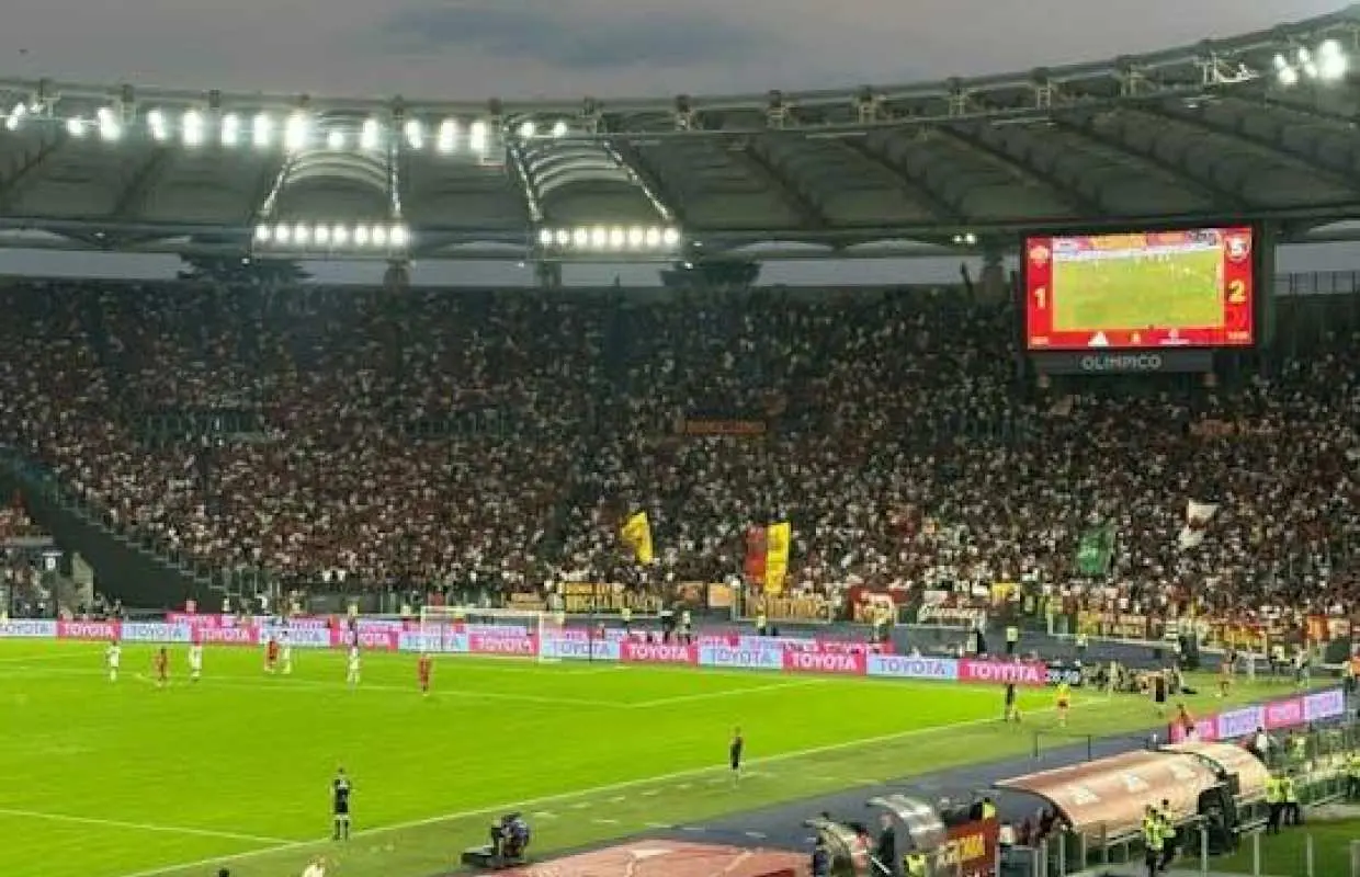 AS Roma football game at Stadio Olimpico
