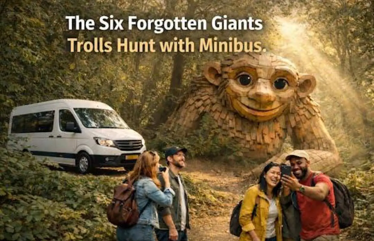 The Six Forgotten Giants Trolls hunt with minibus