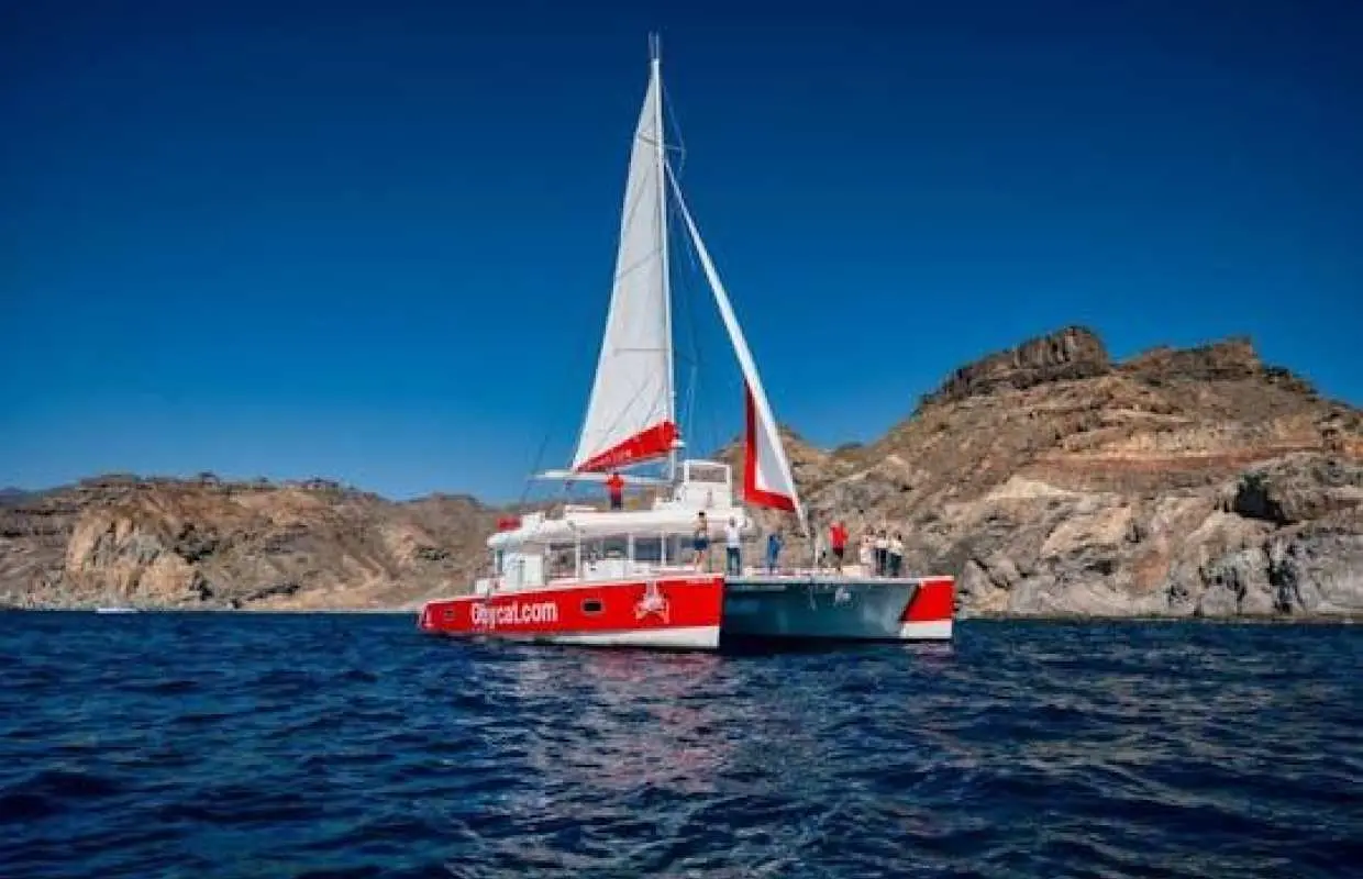 Sun, Sea and Pride: LGBT+ Friendly Oby Catamaran cruise in Gran Canaria