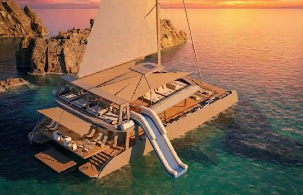 Palma Bay premium catamaran with dinner, swim and optional VIP area