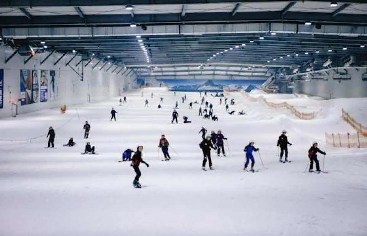 比斯平根雪世界的平底雪橇体验