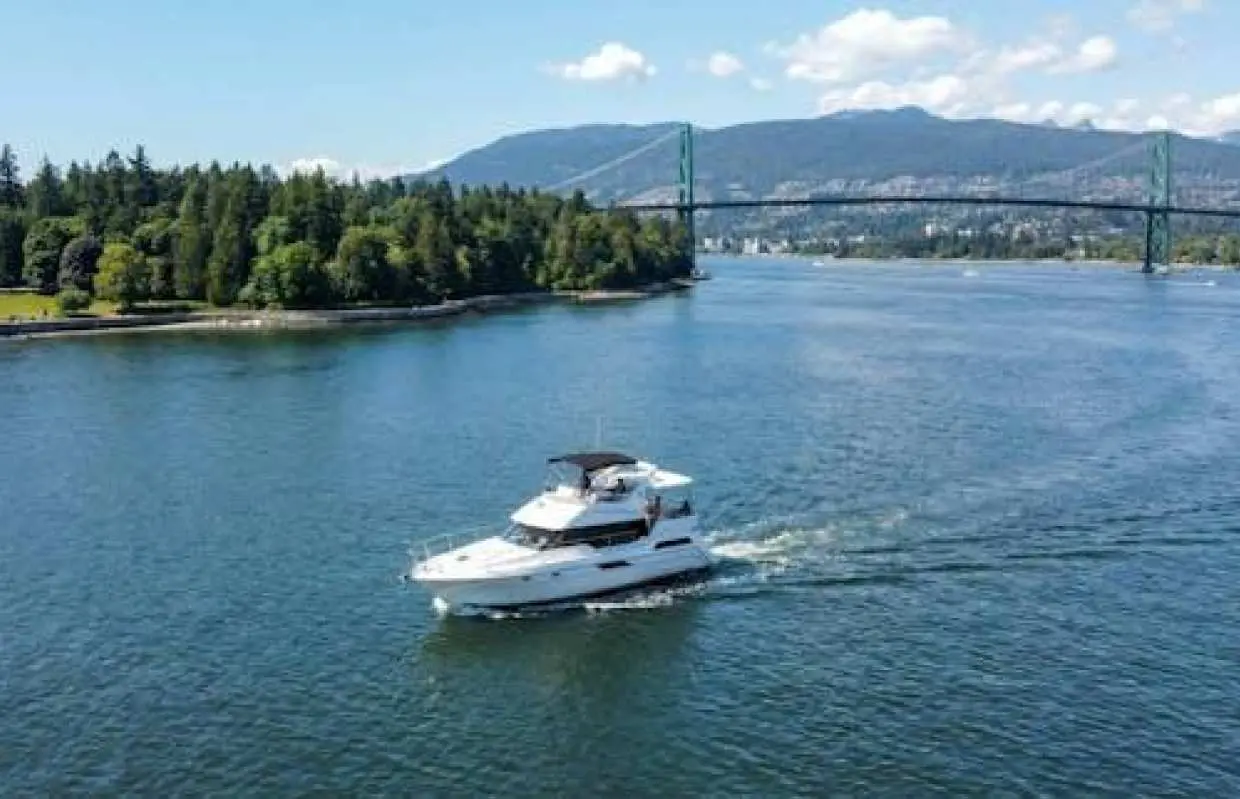 Adults‑only yacht cruise along Vancouver's coastline with drinks