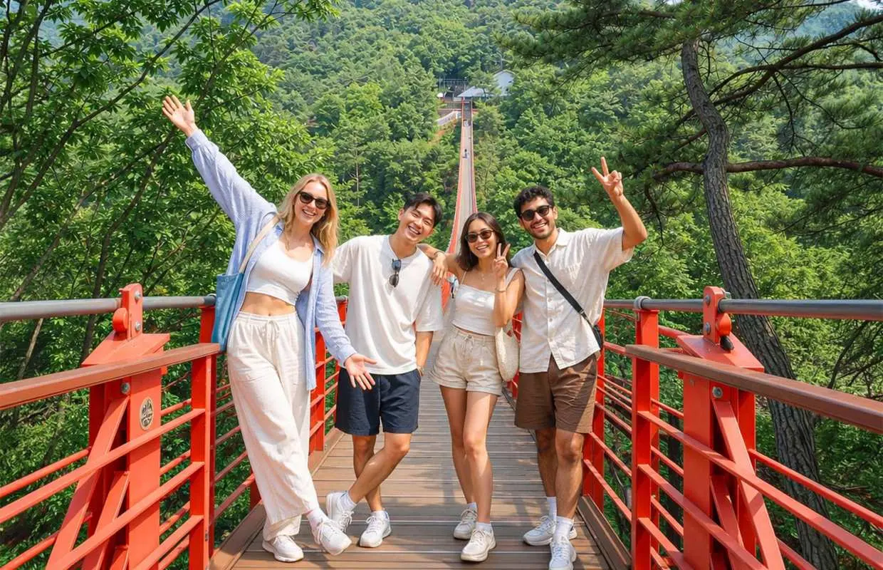 首尔市伽玛山+恩平韩屋村+天空公园等景点一日游（首尔出发 秋季赏枫推荐）