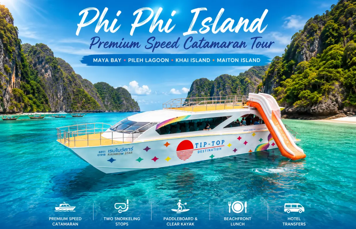 Phuket: Phi Phi, Maya Bay, Khai & Maiton Island Tour by Premium Catamaran