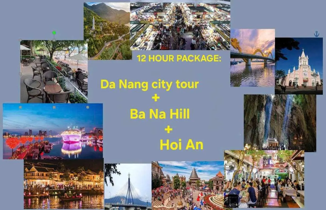 12 HOUR PACKAGE : Da Nang City Tour + Ba Na Hill + Hoi An | private charter | Vietnam