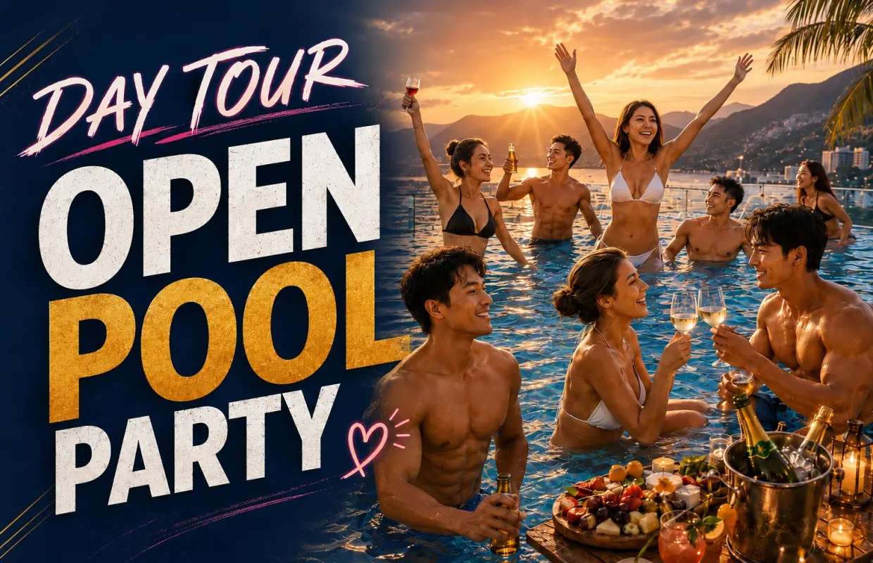 Seoul Outskirts Day Tour. Pool Party, Korean BBQ, Paragliding, Jjimjilbang & Water Park
