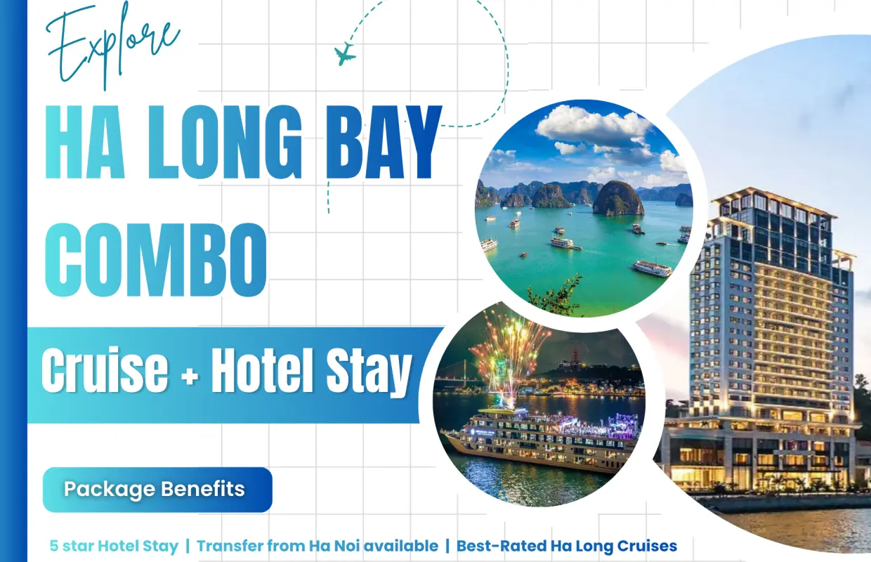 [BEST VALUE COMBO 2D1N] Ha Long Cruise (Day/Dinner Option) & Hotel Stay | Round-trip Hanoi Transfer Available