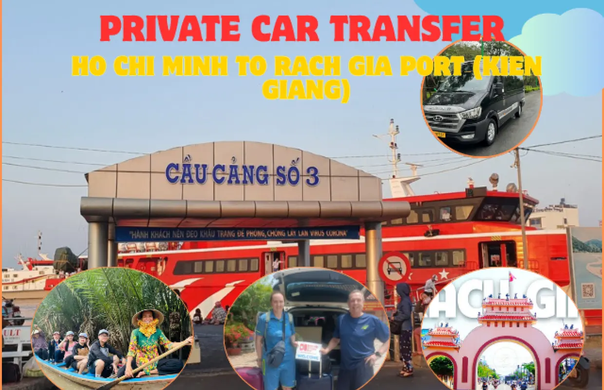 私人接送|胡志明市 至 Rach Gia 港/堅江省（反之亦然）