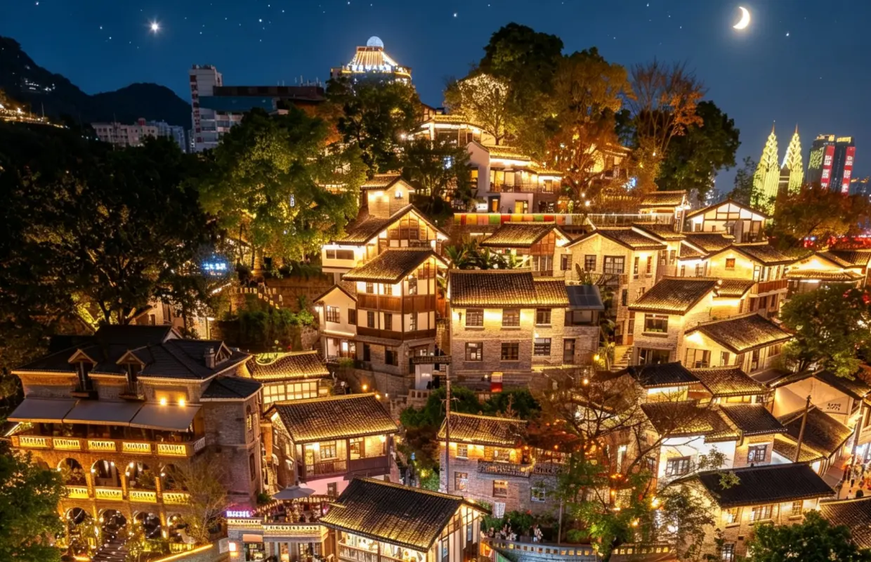 重庆两江四岸沉浸式夜游：两江游船+下浩里+车游夜景+上门接送