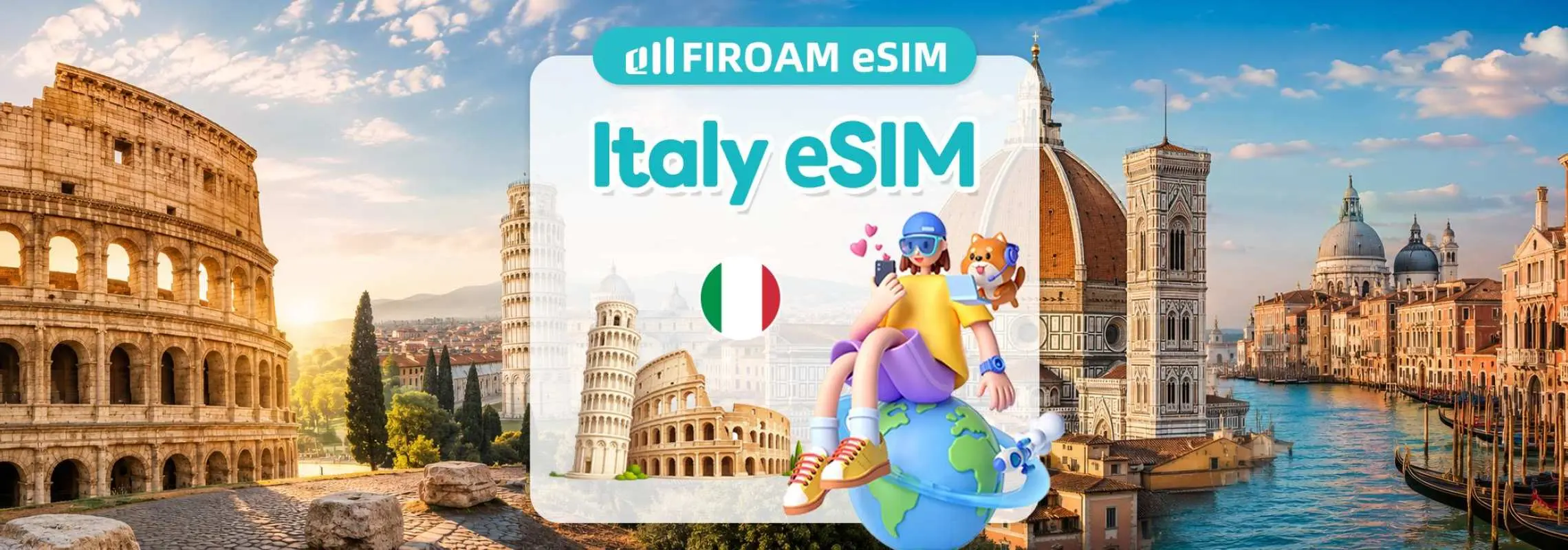 Italian eSIM | 5G network, 1-60 days eSIM | Supports ChatGPT & TikTok