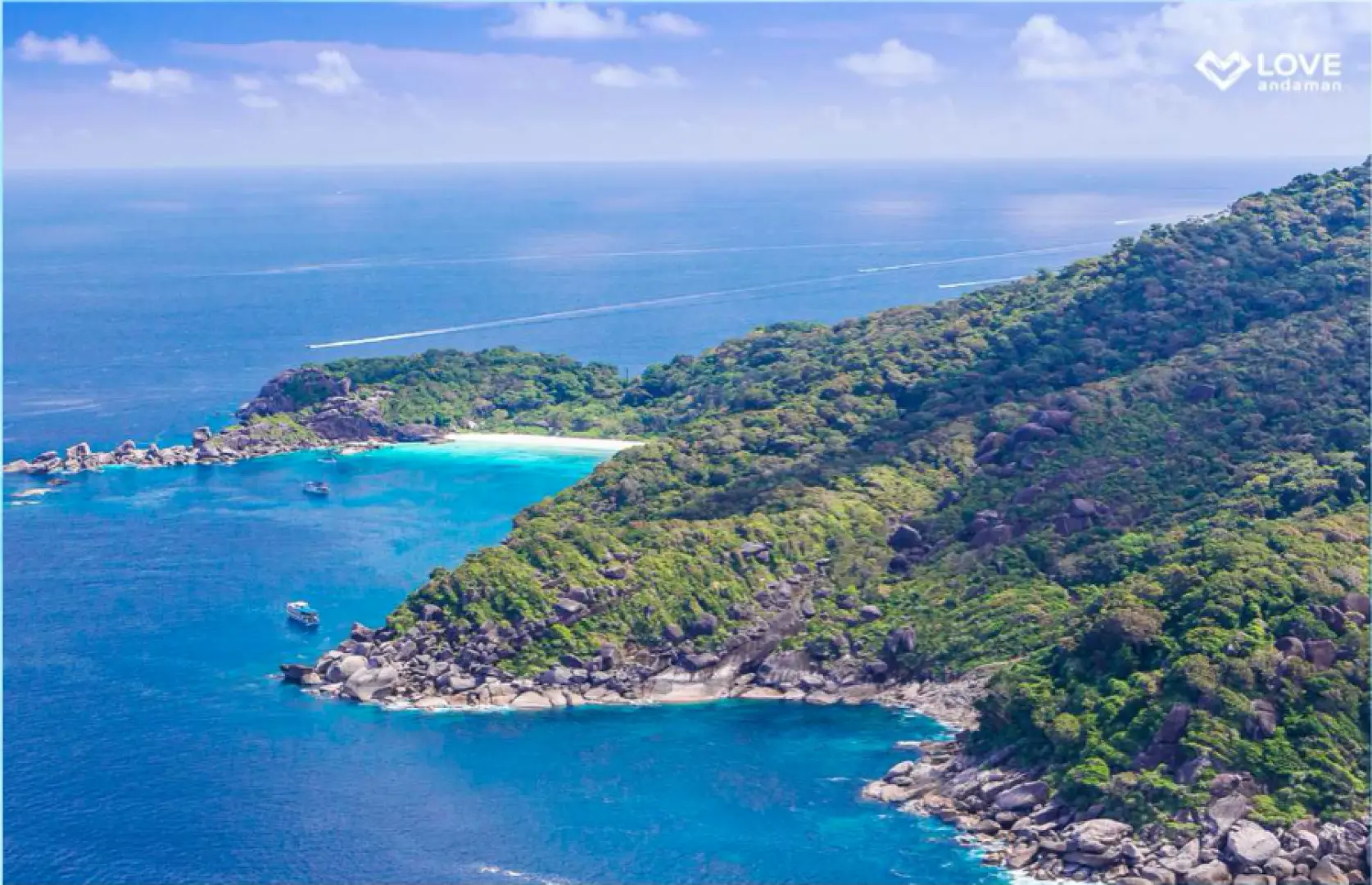 aerial view of similan island
