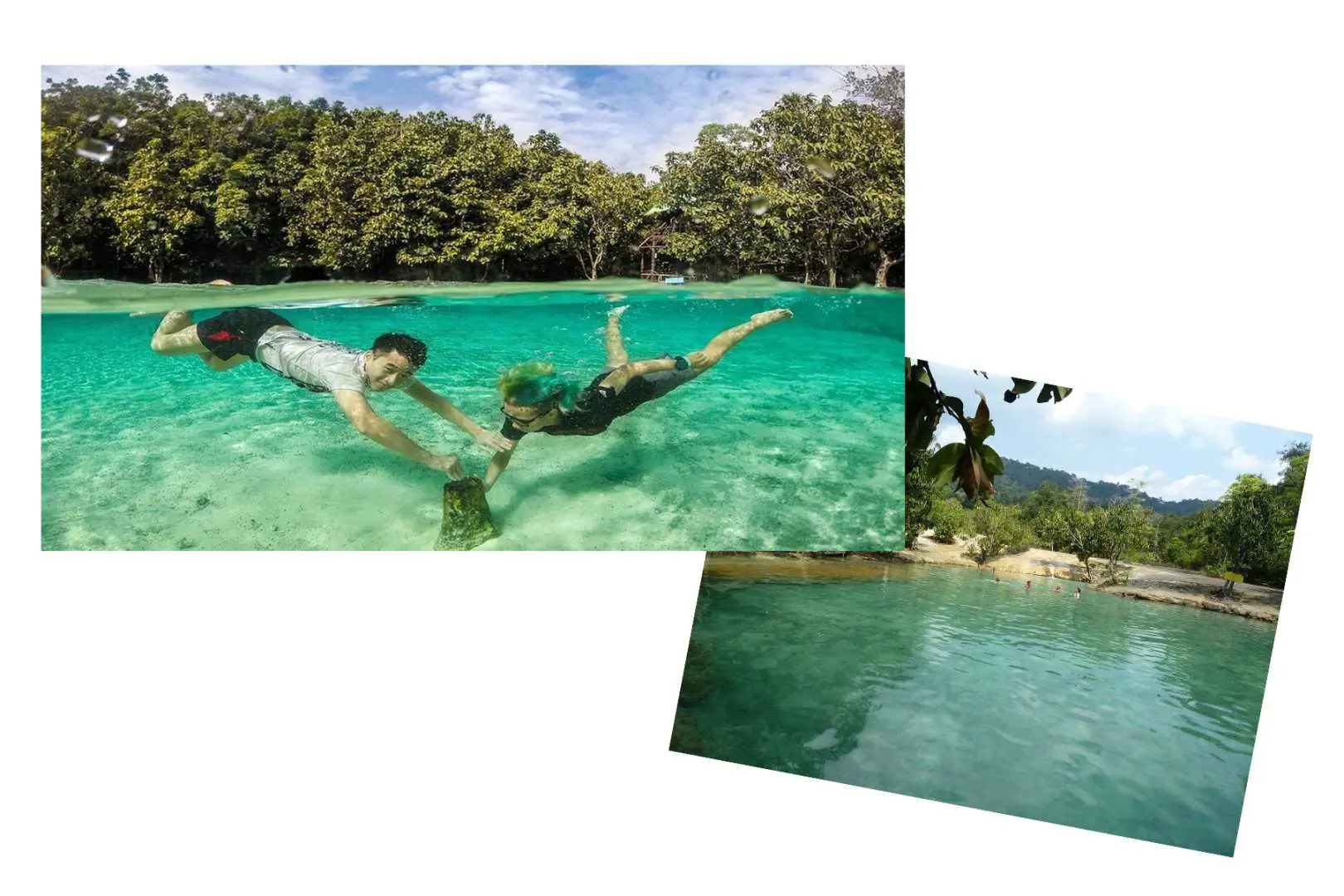 Enjoy the water fun in the emerald pool built by Mother Nature!
