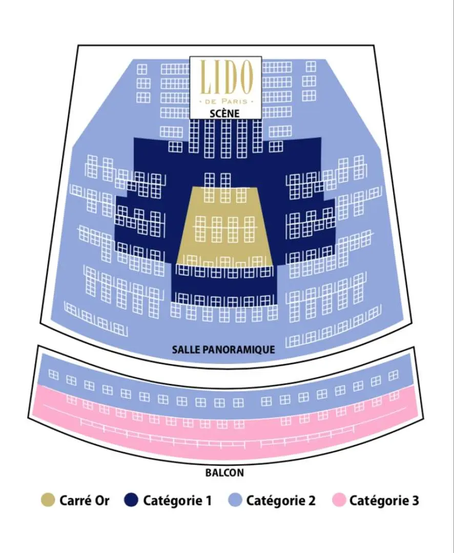 seat map of lido de paris