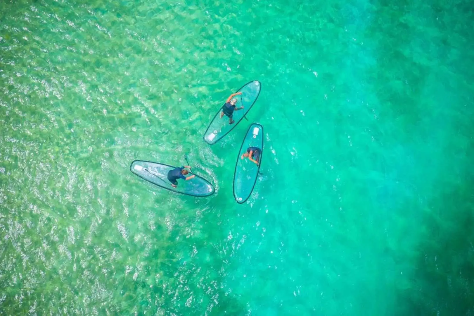 Transparent Stand Up Paddle (SUP) at Sesoko Beach | Depart from Northern Okinawa | Japan