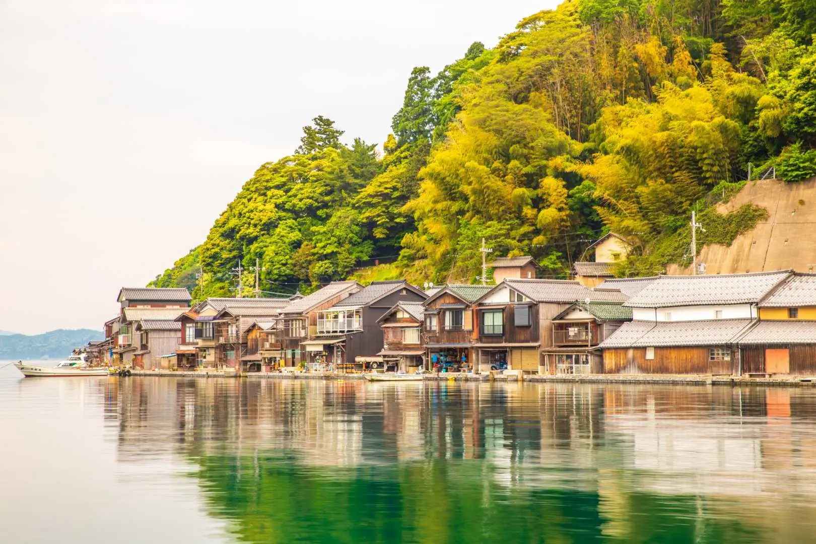 重要傳統建築群「伊根灣船屋」，包乘觀光船，欣賞伊根「船屋」(停留約60分鐘)