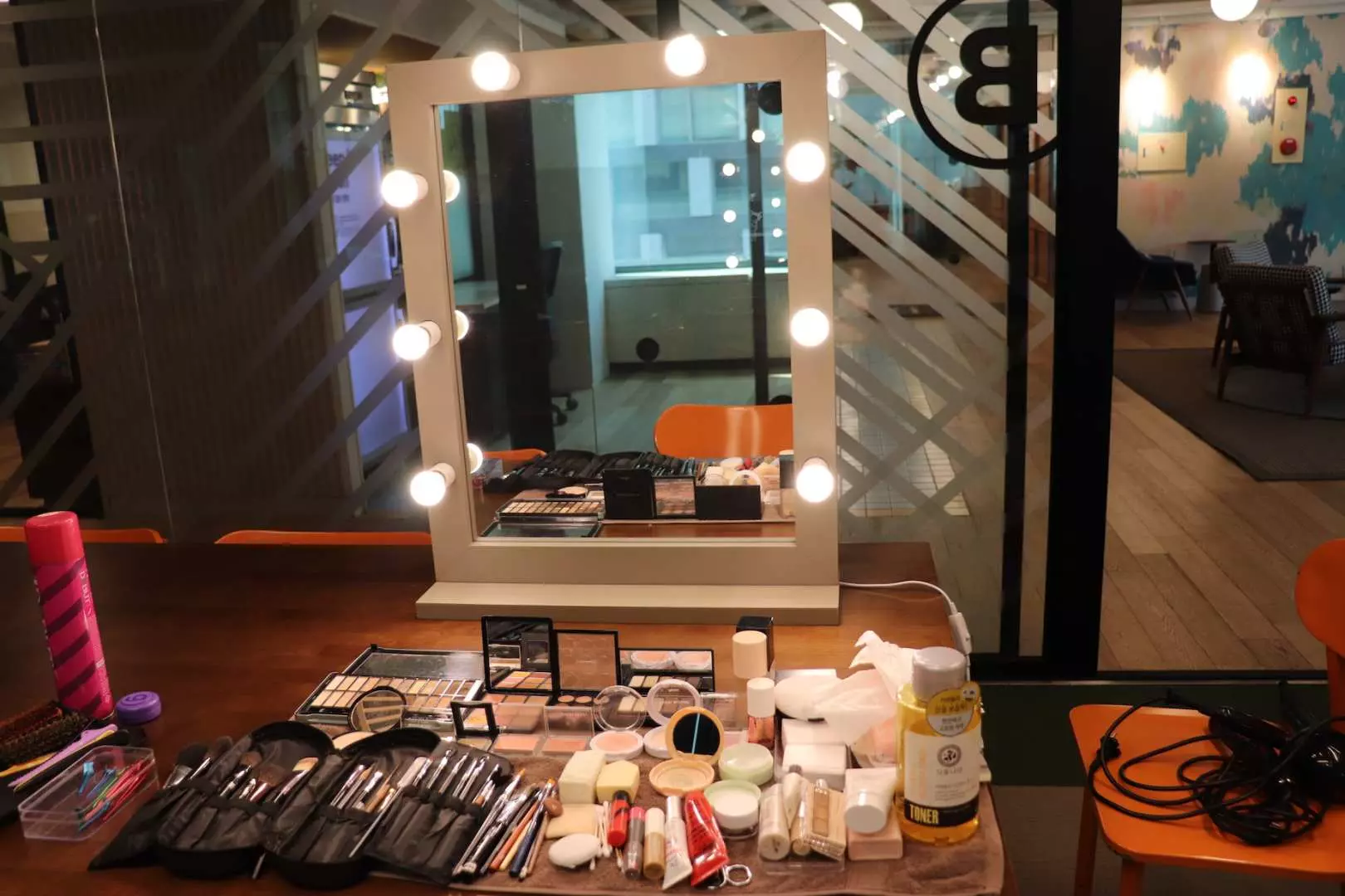 Various cosmetics & makeup products