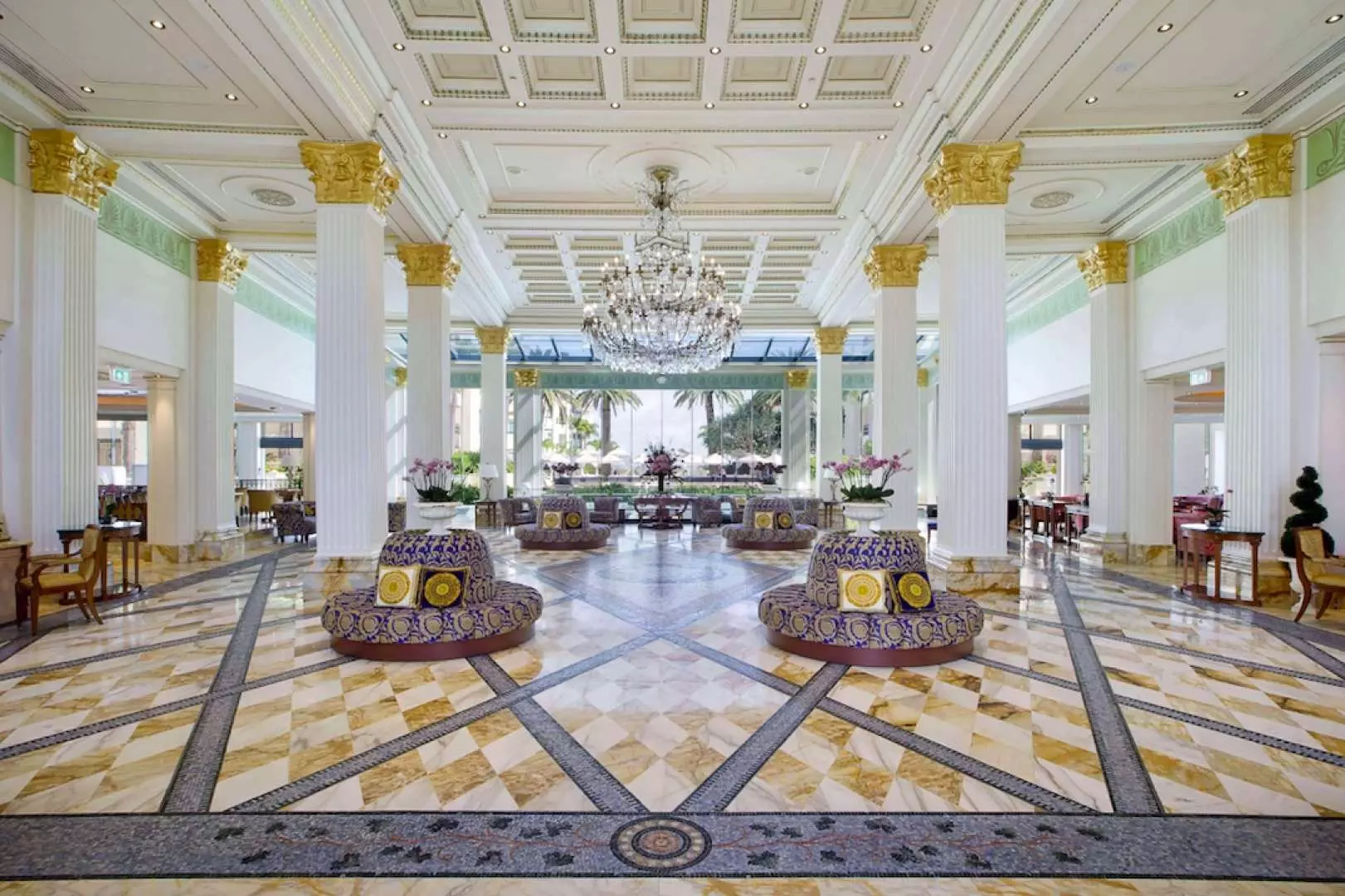 Marvel at the grand lobby
