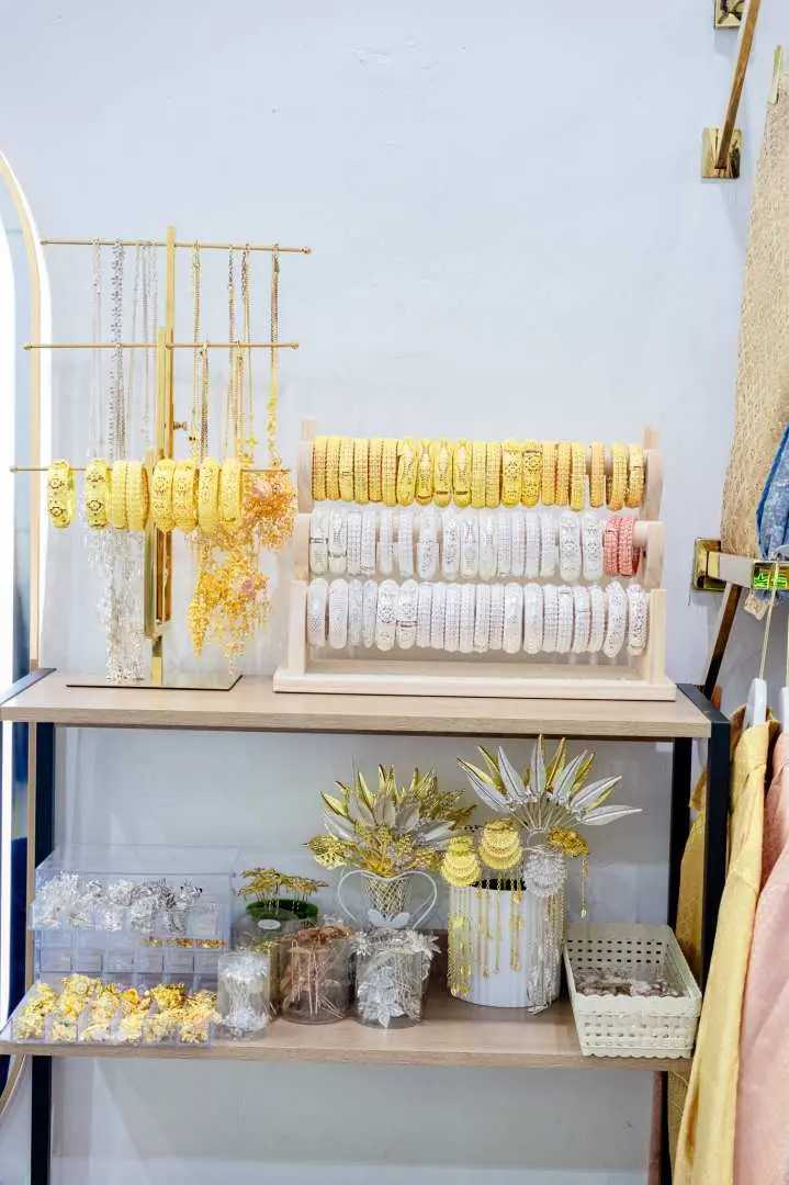 Complete your perfect look with your choice of accessories, as our staff will assist in dressing you and providing matching ornaments