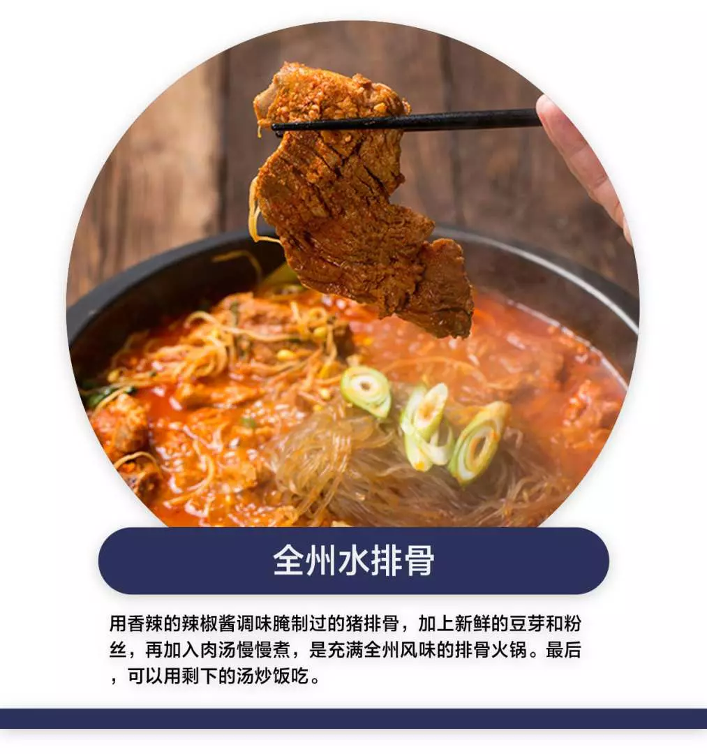 一碗热腾腾的全州水排骨特写，软烂入味的排骨搭配浓郁汤汁与多种配料，是全州一日游不可错过的当地特色美食。