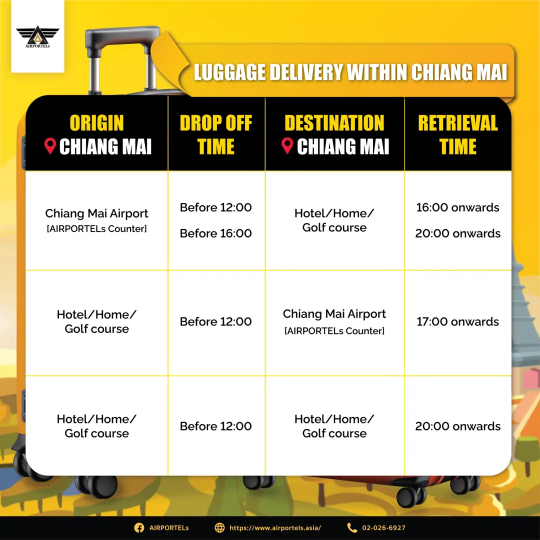 Luggage Delivery within Chiang Mai