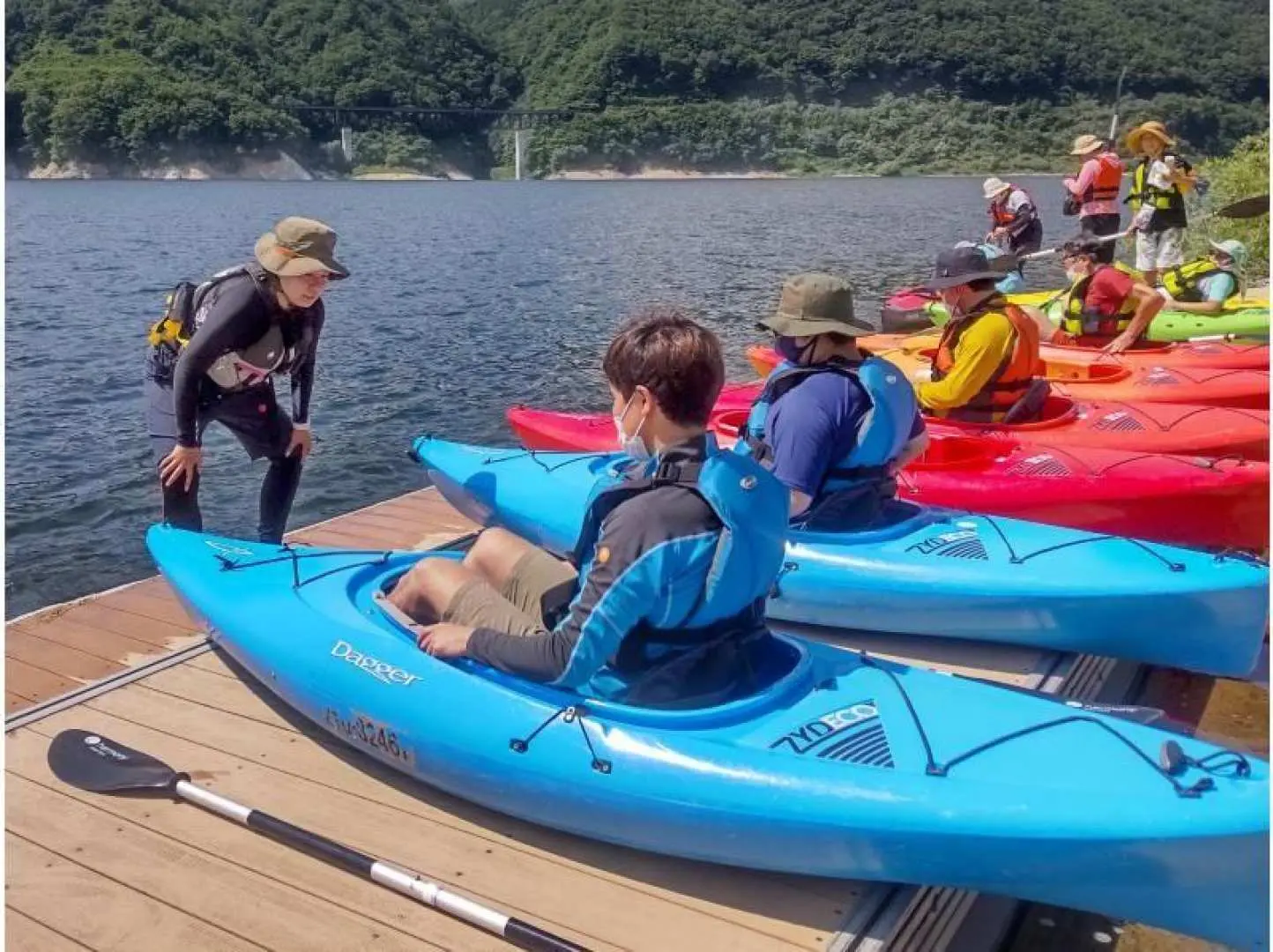 Departure is from the floating pier. After you've been taught how to board, you'll depart from the floating pier.