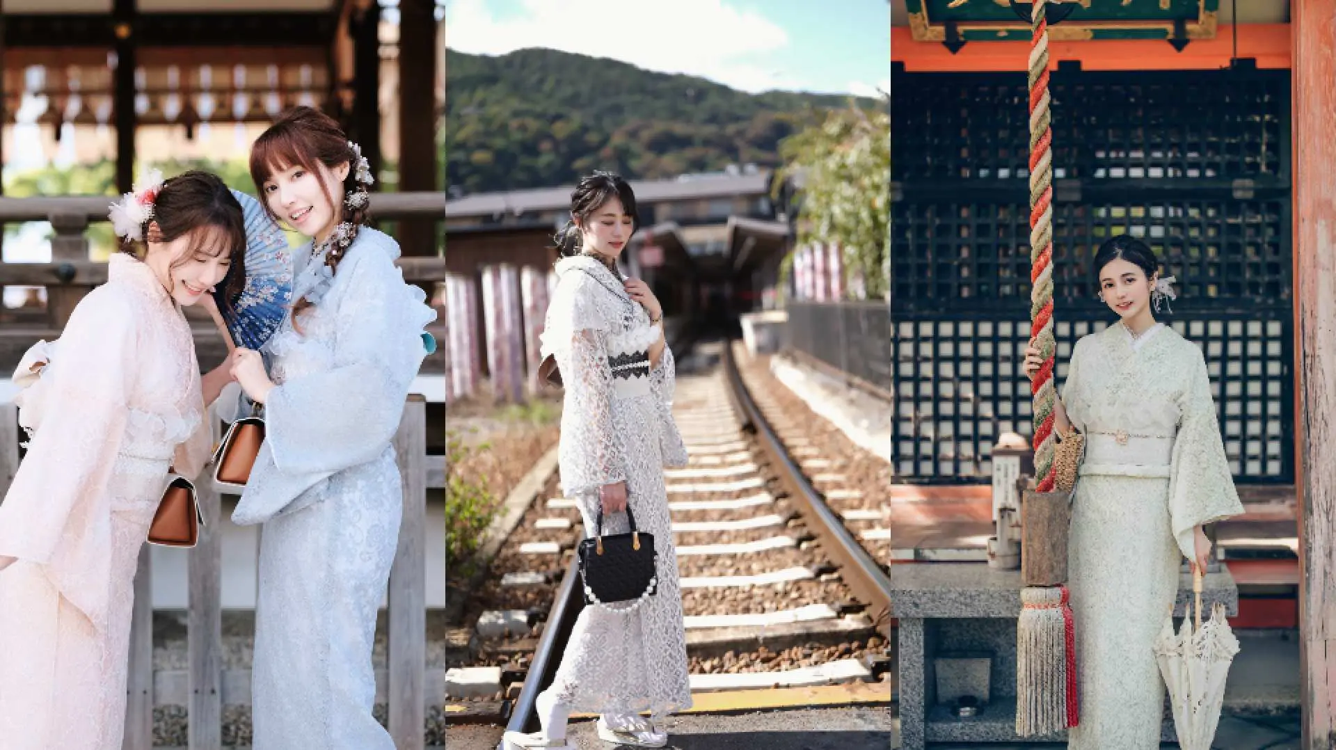 備有時下日本年輕女孩最新流行的蕾絲和服＆浴衣，也有多款配件可供選擇